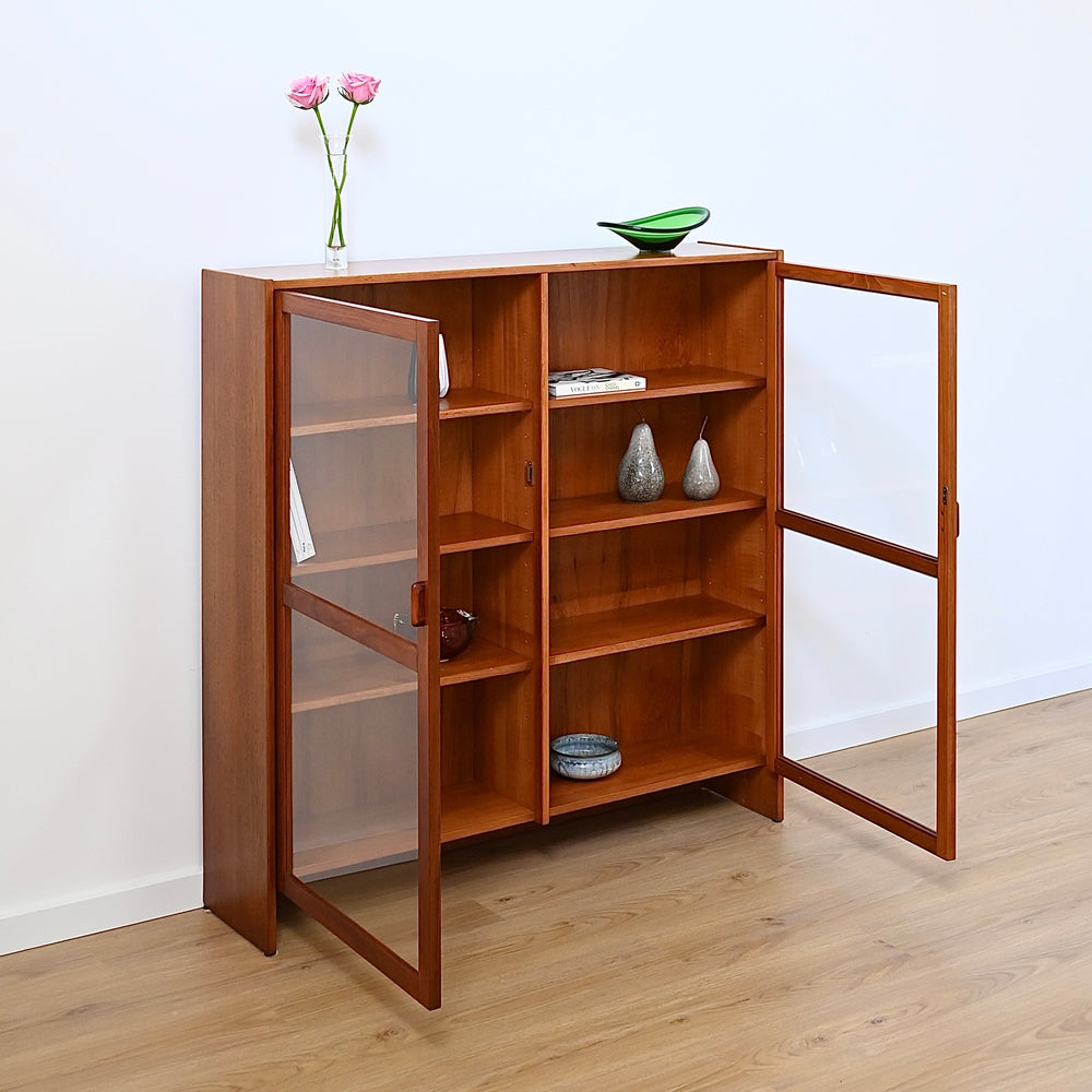 Parker Teak Wall Unit Display Cabinet Hutch
