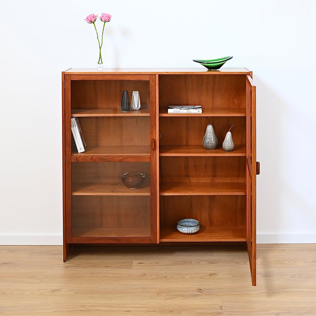 Parker Teak Wall Unit Display Cabinet Hutch