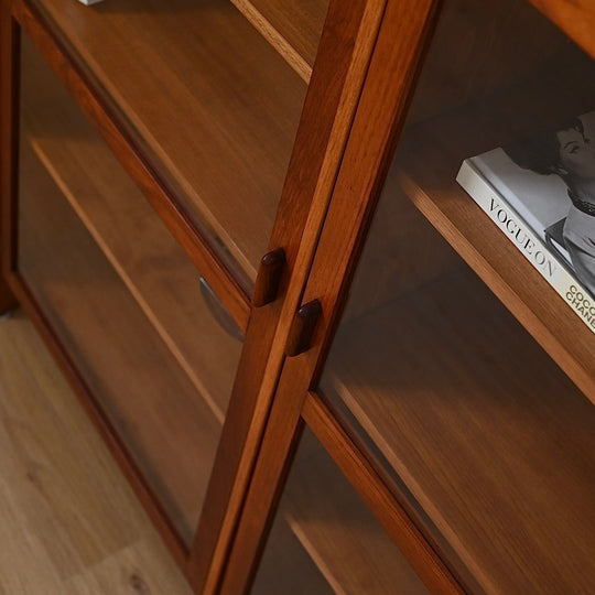 Parker Teak Wall Unit Display Cabinet Hutch