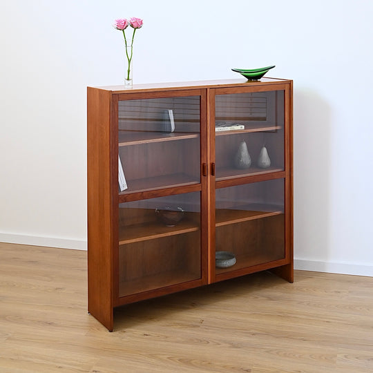Parker Teak Wall Unit Display Cabinet Hutch