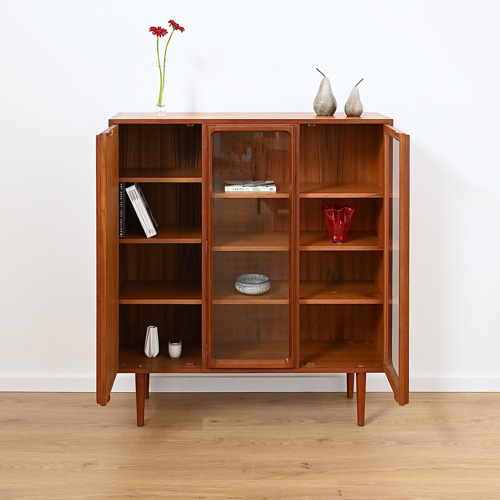 Mid Century Teak Sideboard Credenza Display Cabinet by Chiswell