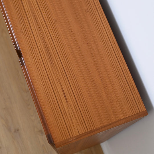 Mid Century Teak Sideboard Credenza Display Cabinet by Chiswell