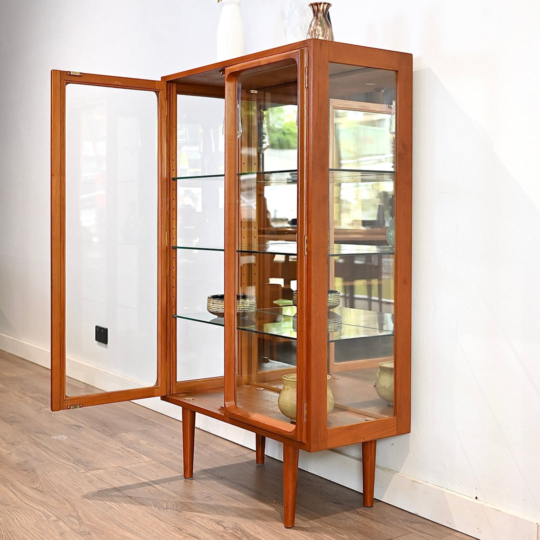 Mid Century Teak Sideboard Display Cabinet by Chiswell