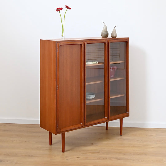 Mid Century Teak Sideboard Credenza Display Cabinet by Chiswell