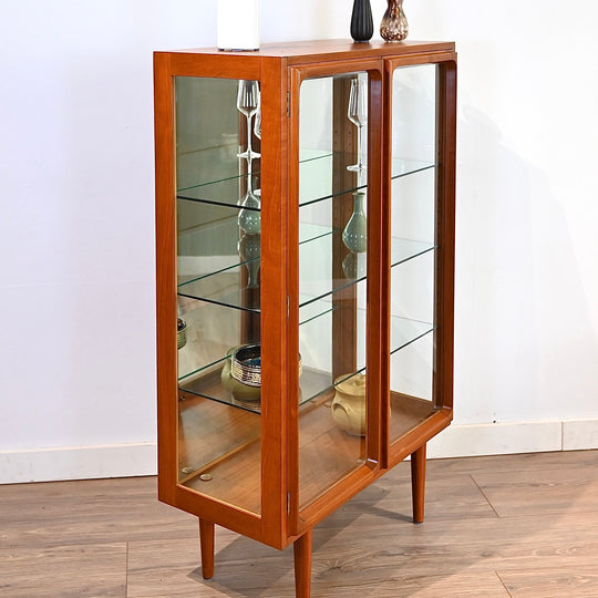 Mid Century Teak Sideboard Display Cabinet by Chiswell