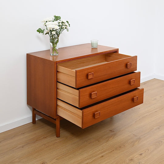 Parker Mid Century Teak Dresser Sideboard Drawers