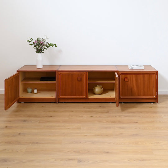 Parker Teak Mid Century Entertainment Unit Sideboard