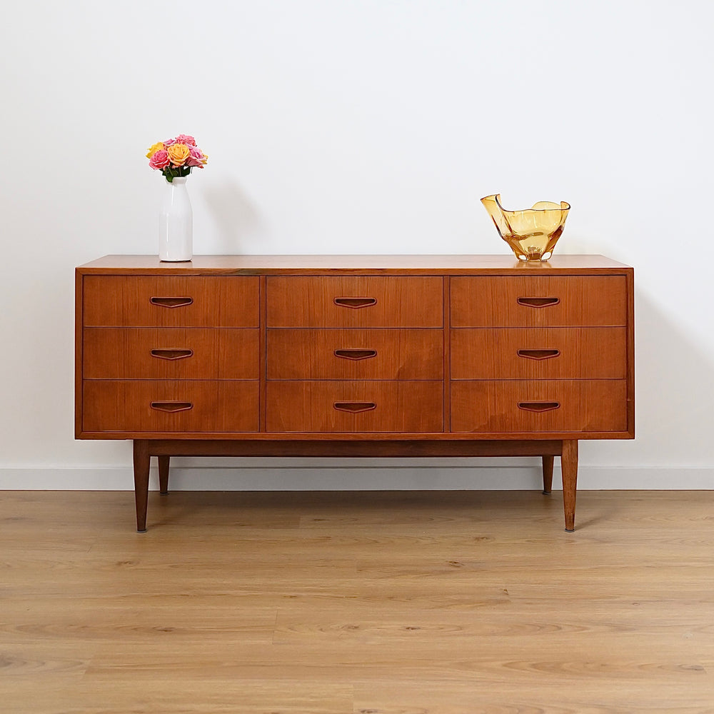 Mid Century Teak Sideboard Dresser Low Boy by Berryman