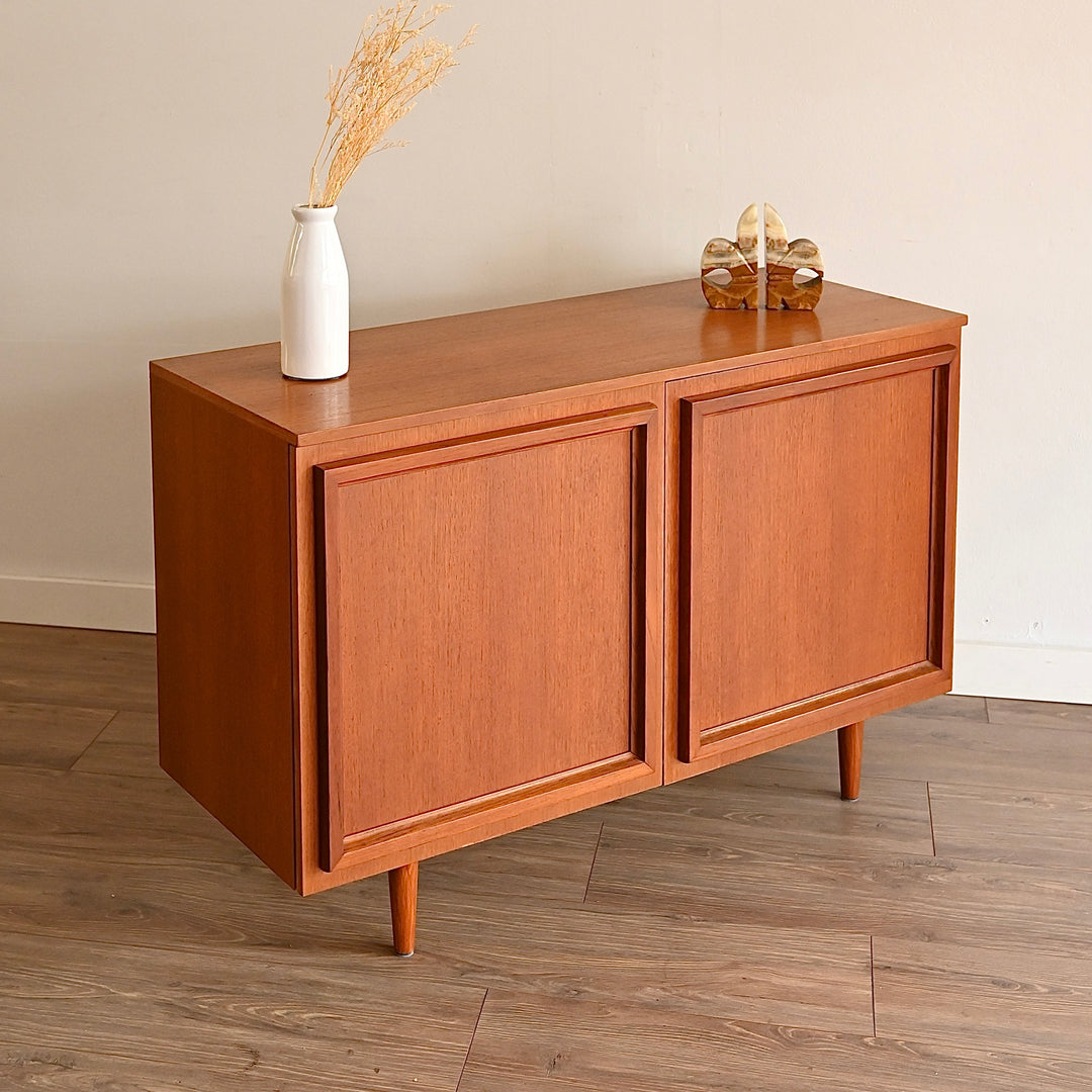 Mid Century Teak Sideboard LP Record Cabinet by Burgess