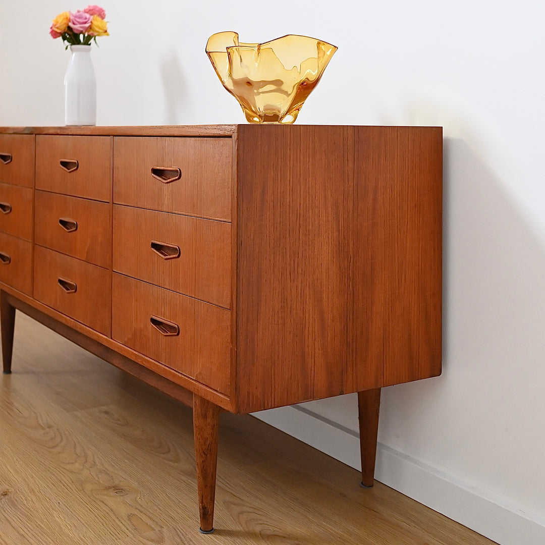 Mid Century Teak Sideboard Dresser Low Boy by Berryman