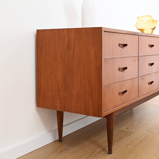 Mid Century Teak Sideboard Dresser Low Boy by Berryman