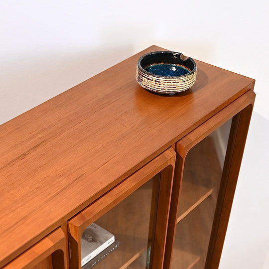 Mid Century Teak Sideboard Buffet Display Cabinet by Chiswell