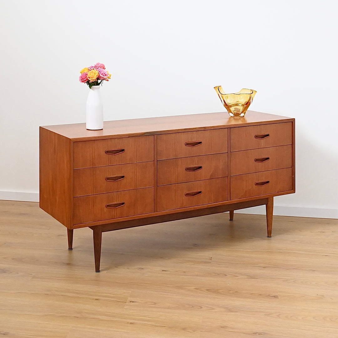 Mid Century Teak Sideboard Dresser Low Boy by Berryman