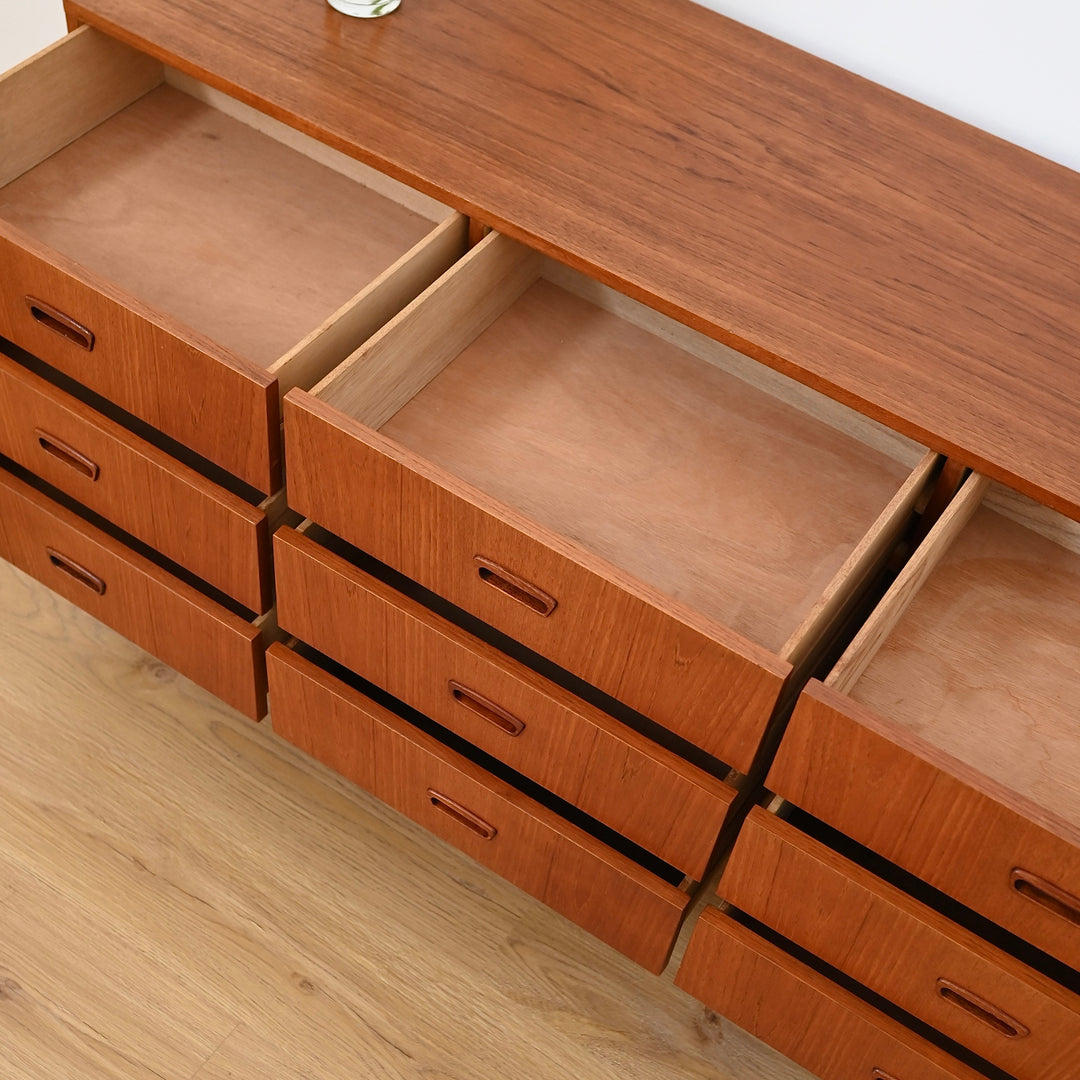 Mid Century Teak Sideboard Dresser Low Boy by Berryman