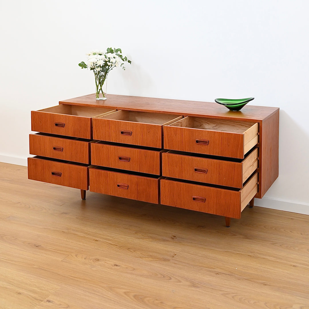 Mid Century Teak Sideboard Dresser Low Boy by Berryman