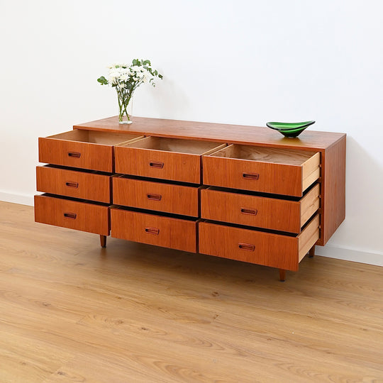 Mid Century Teak Sideboard Dresser Low Boy by Berryman