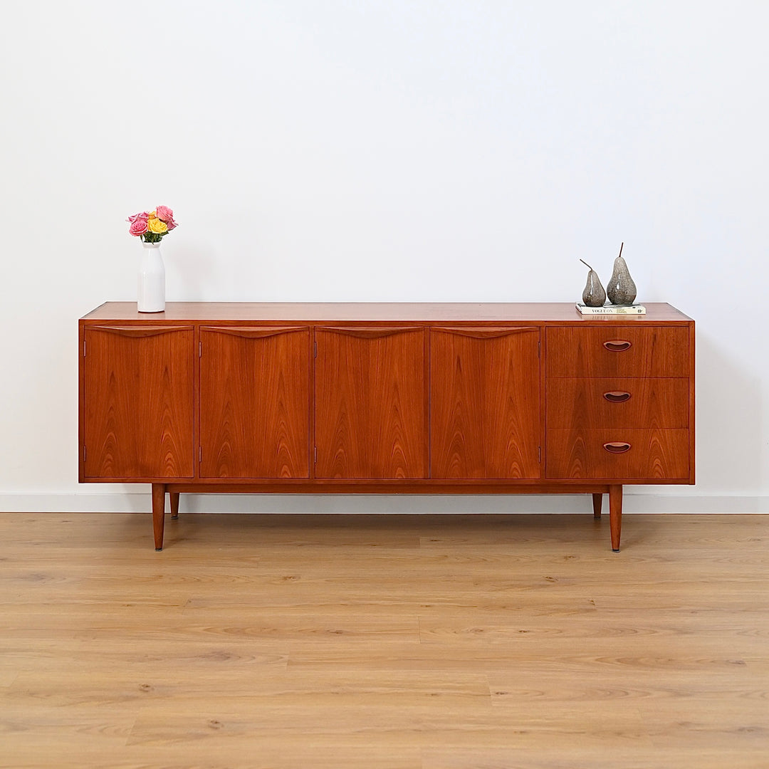 Mid Century Teak Sideboard Buffet Cabinet by Chiswell