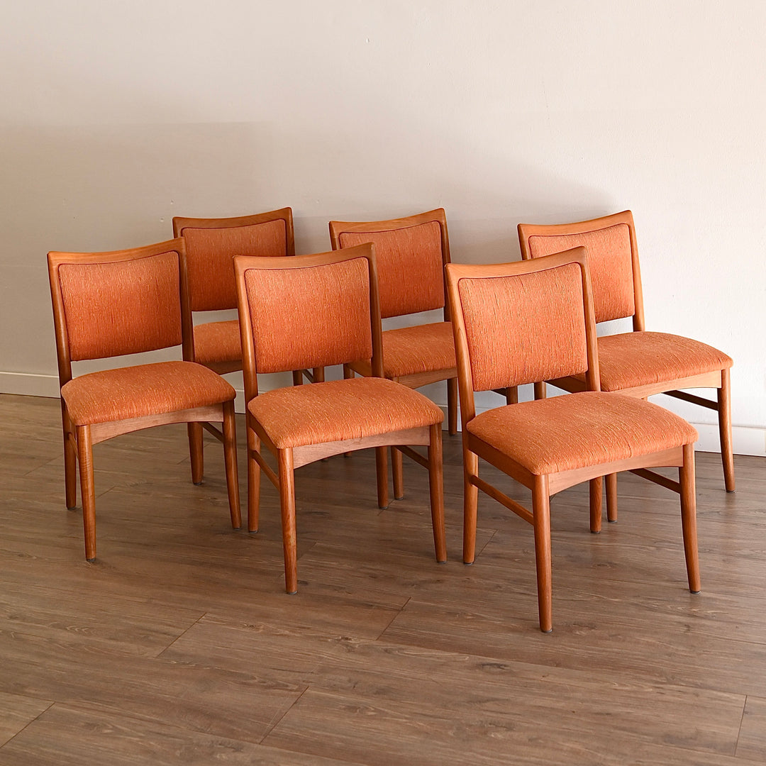 6x Mid Century Teak Dining Chairs by Chiswell