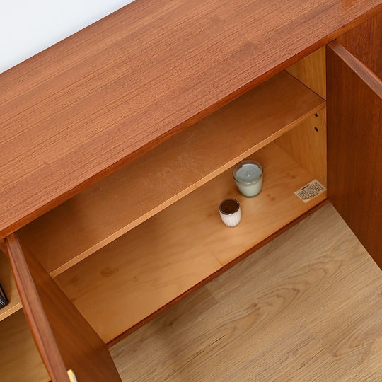 Mid Century Teak Sideboard Buffet Cabinet by Chiswell