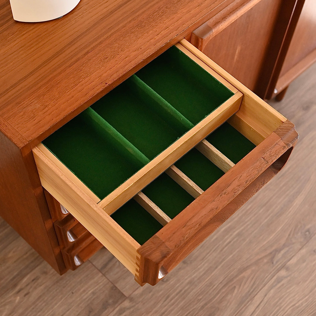 Mid Century Teak Sideboard LP Record Cabinet by Chiswell