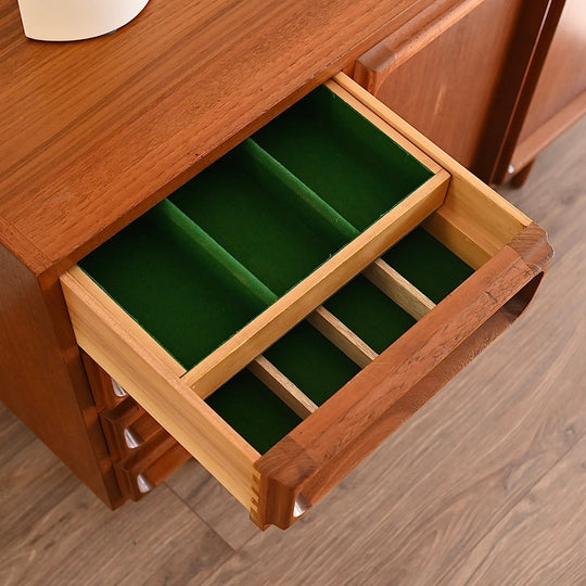 Mid Century Teak Sideboard LP Record Cabinet by Chiswell