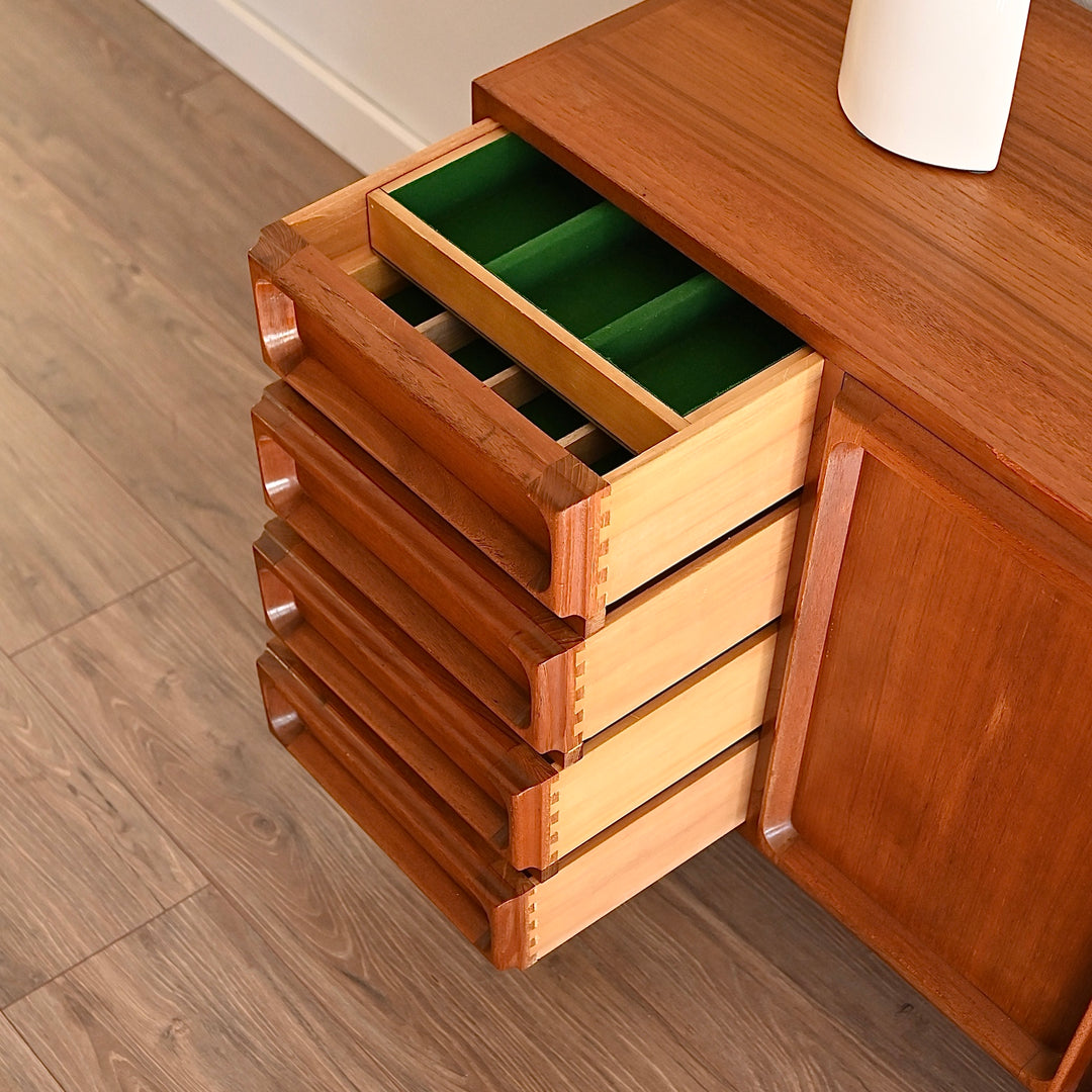 Mid Century Teak Sideboard LP Record Cabinet by Chiswell