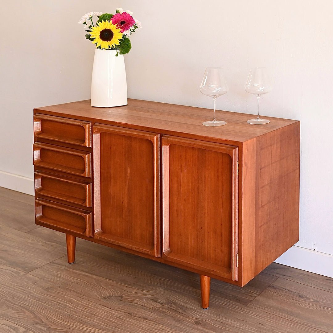 Mid Century Teak Sideboard LP Record Cabinet by Chiswell
