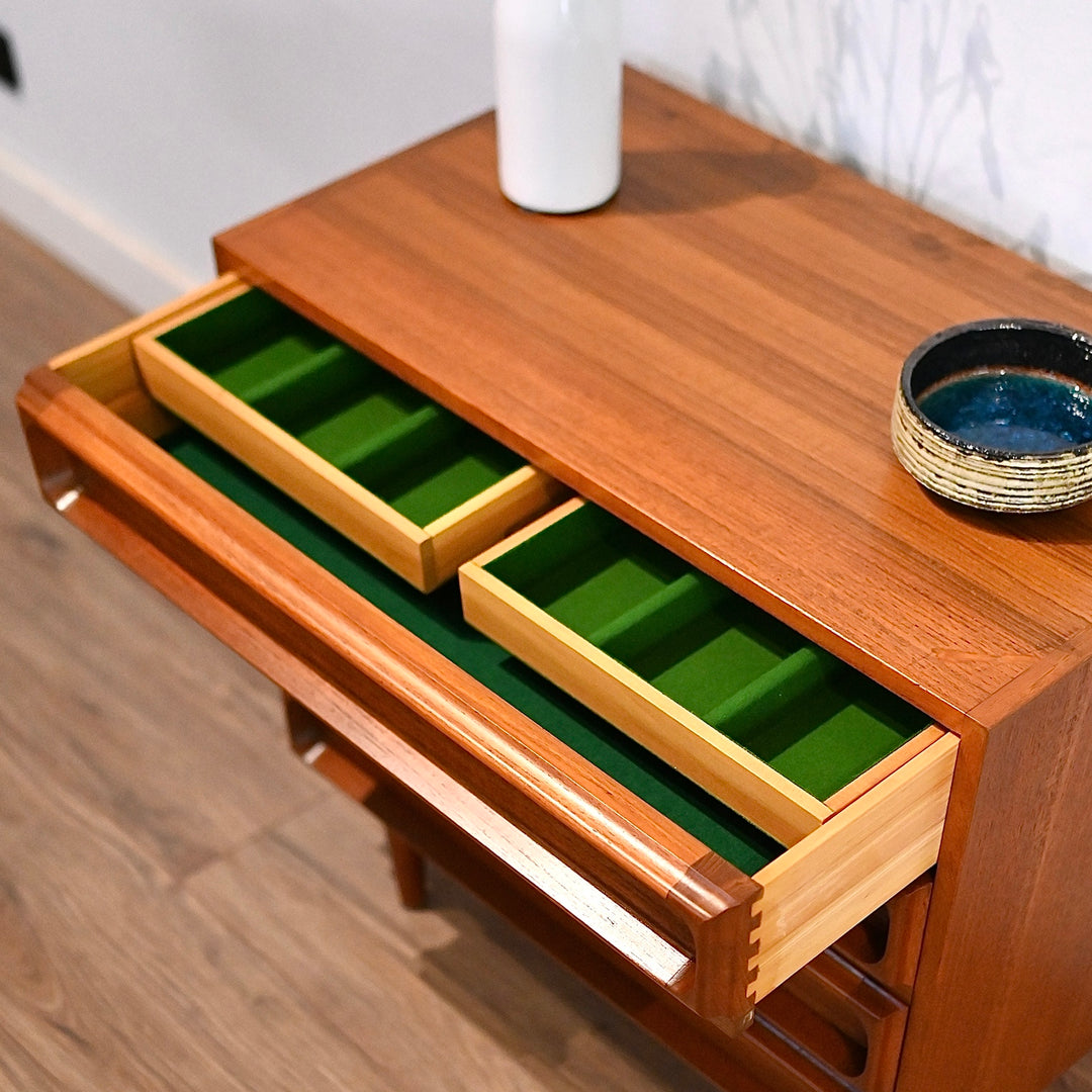 Mid Century Teak Sideboard Dresser Drawers Buffet Cabinet by Chiswell