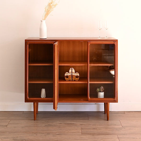 Mid Century Teak Sideboard Display Cabinet by Chiswell
