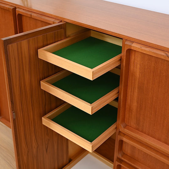 Mid Century Teak 'Koben' Sideboard Bar Cabinet Credenza by Chiswell