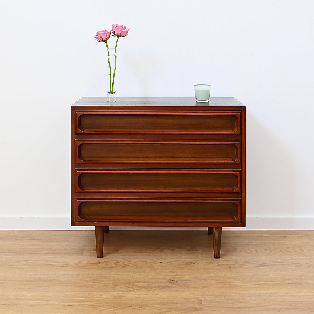 Mid Century Walnut Sideboard Drawers Low Boy Cabinet by Chiswell
