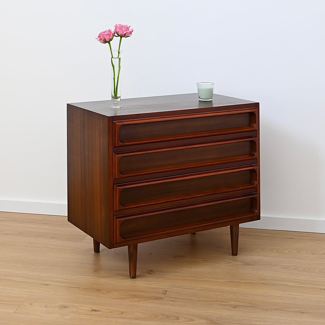 Mid Century Walnut Sideboard Drawers Low Boy Cabinet by Chiswell