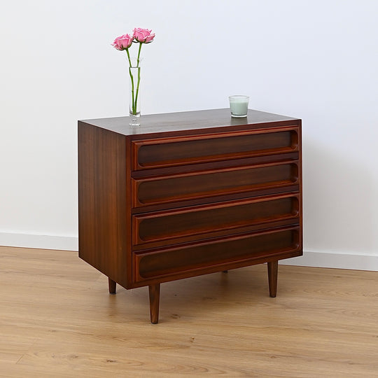 Mid Century Walnut Sideboard Drawers Low Boy Cabinet by Chiswell