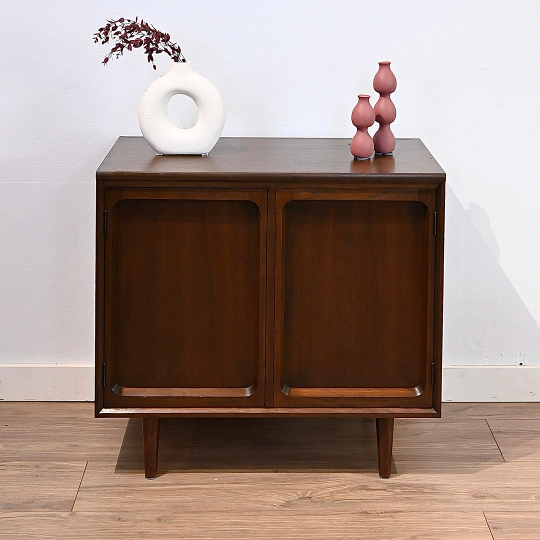 Mid Century walnut LP cabinet sideboard by Chiswell