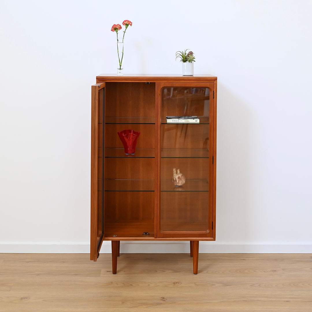 Mid Century Teak Sideboard Glass Display Cabinet by Chiswell
