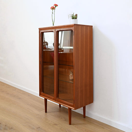 Mid Century Teak Sideboard Glass Display Cabinet by Chiswell