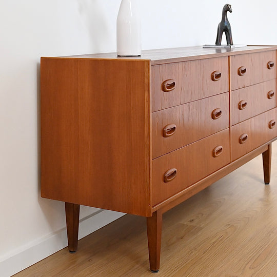 Parker Nordic Teak Dresser Drawers Low Boy