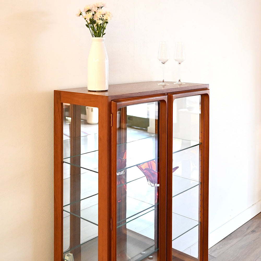 Mid Century Teak Sideboard Glass Display Cabinet by Chiswell