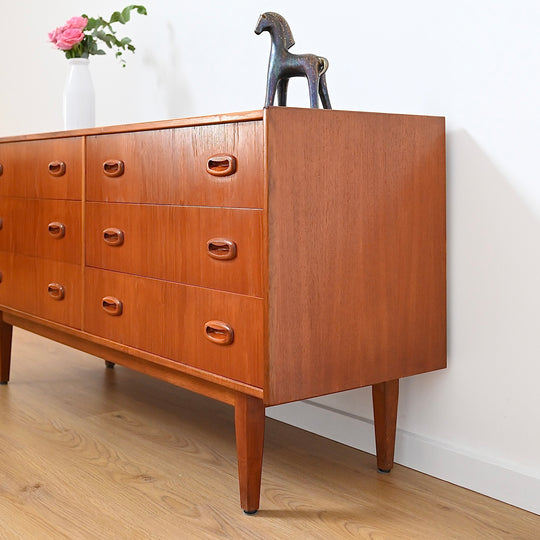 Parker Nordic Teak Dresser Drawers Low Boy