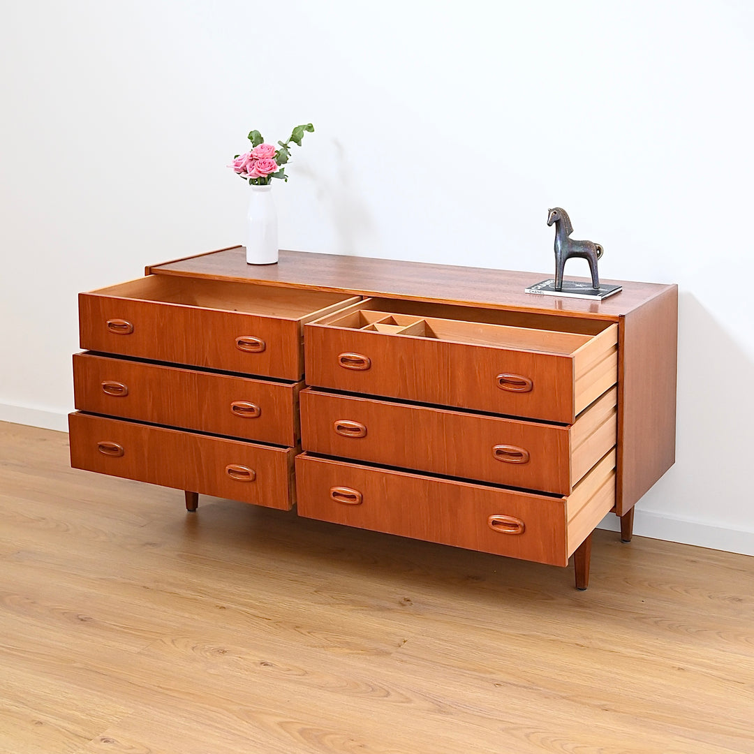 Parker Nordic Teak Dresser Drawers Low Boy