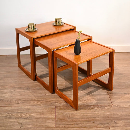 Mid Century teak nesting tables coffee tables