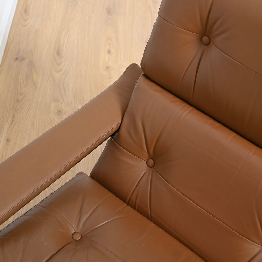 1970s Sling Back Leather and Chrome Lounge suite by John Bertil Häggström