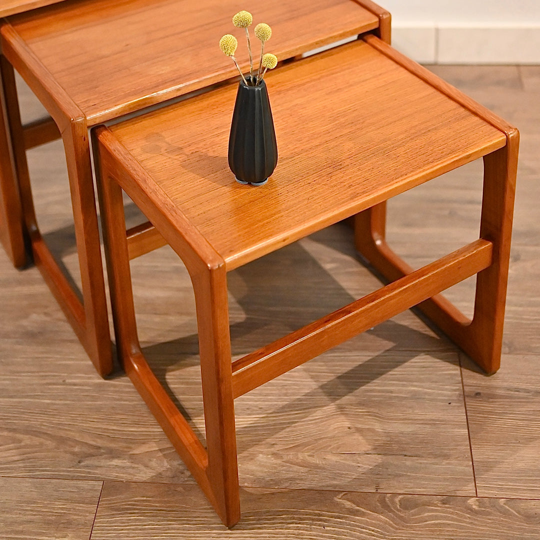 Mid Century teak nesting tables coffee tables