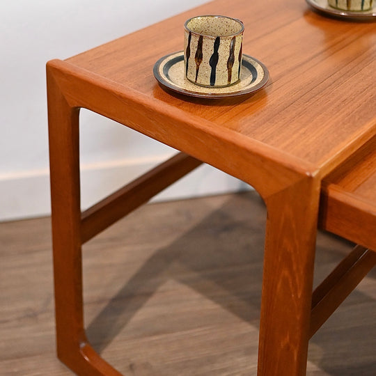 Mid Century teak nesting tables coffee tables