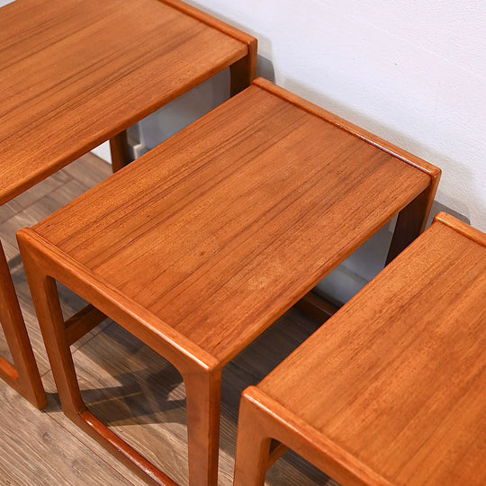 Mid Century teak nesting tables coffee tables