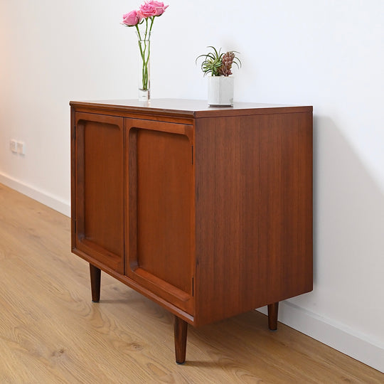 Mid Century Walnut Sideboard LP Record Cabinet by Chiswell