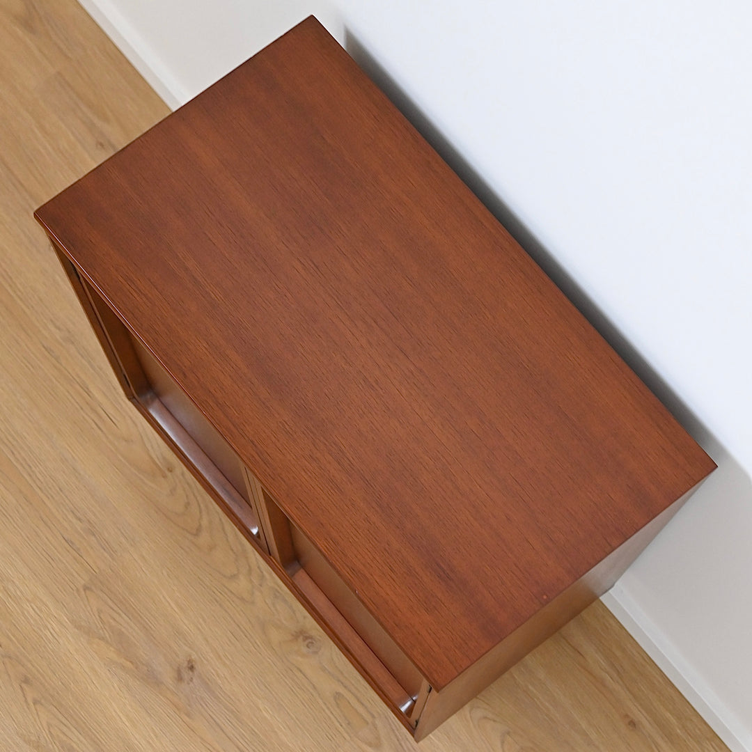 Mid Century Walnut Sideboard LP Record Cabinet by Chiswell