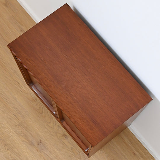 Mid Century Walnut Sideboard LP Record Cabinet by Chiswell