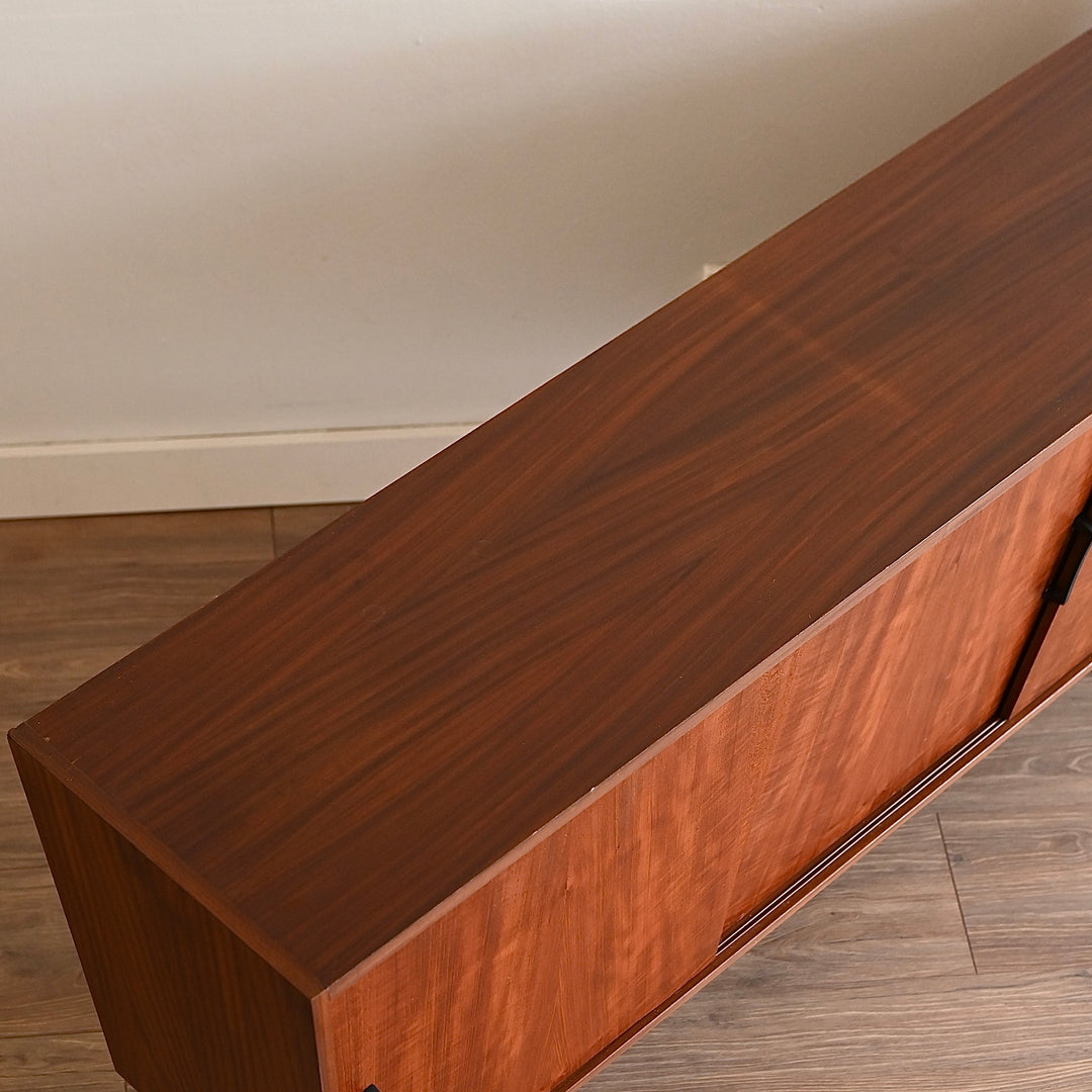 Mid Century Walnut Sideboard Buffet Cabinet