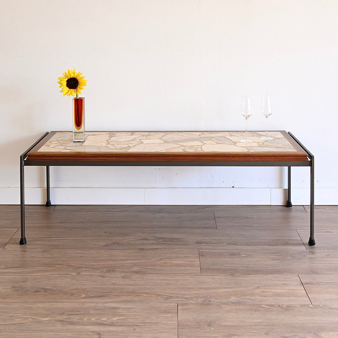Mid Century Terrazzo Marble Coffee Table by Framac